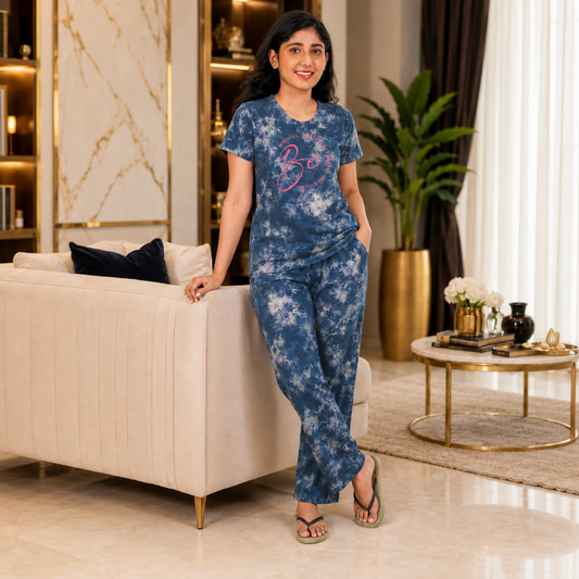 Women's Tie Dye R-Neck Co-ord set