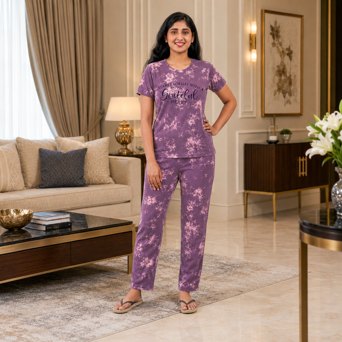 Women's Tie Dye R-Neck Co-ord set