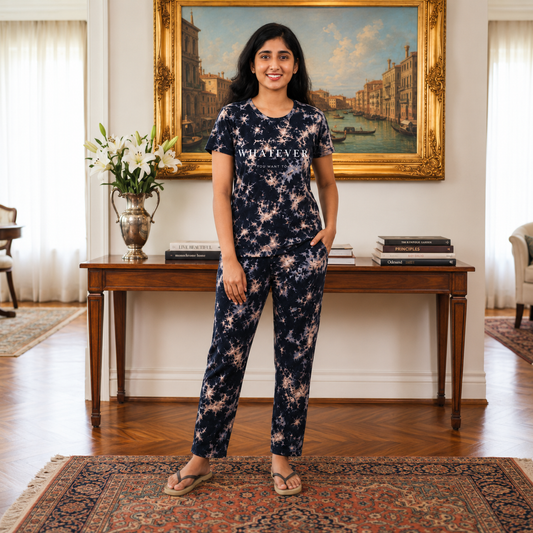 Women's Tie Dye R-Neck Co-ord set