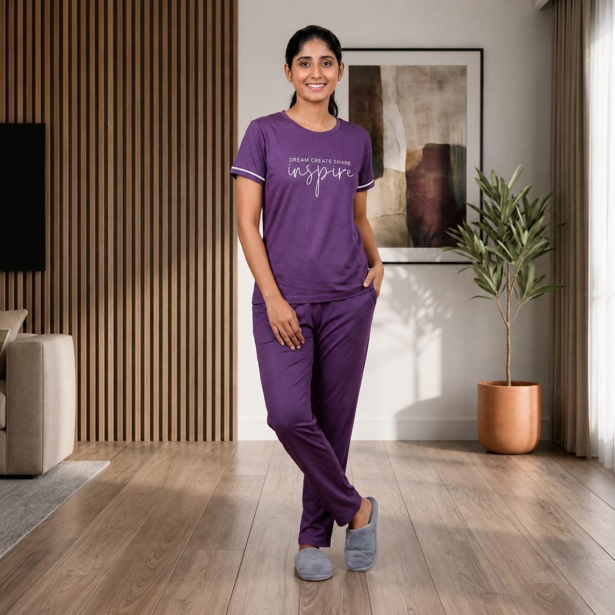 Women's Tencel Lycra Loungewear Set