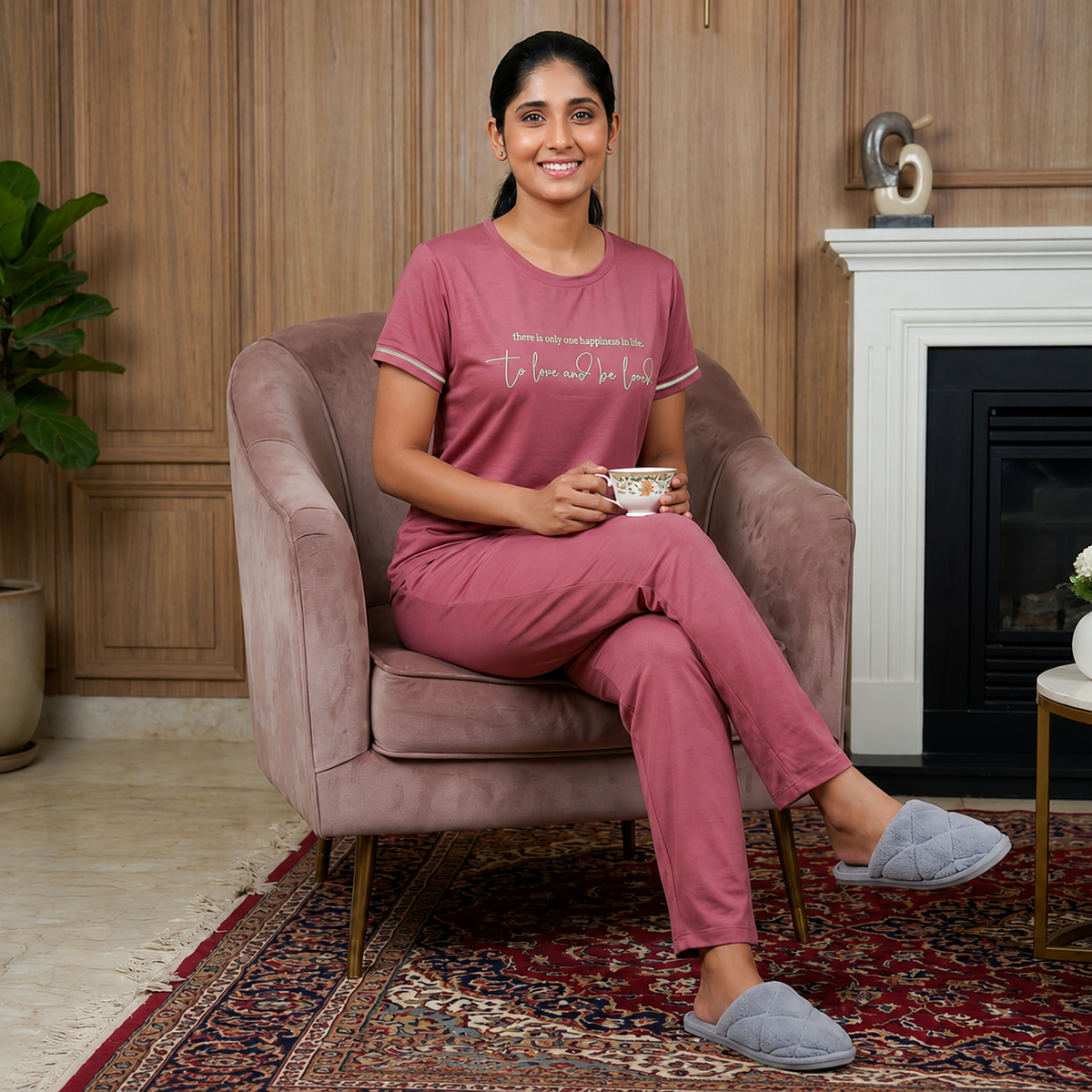 Women's Tencel Lycra Loungewear Set